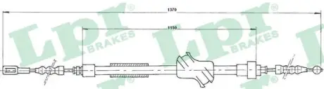 Тросик стояночного тормоза LPR C0044B Ауди 90