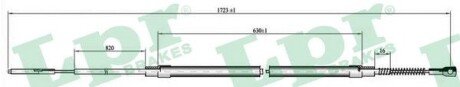 Тросик стояночного тормоза lpr C0072B на Бмв Е30