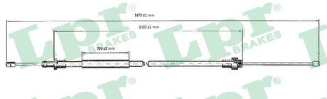 Тросик стояночного тормоза lpr C0092B