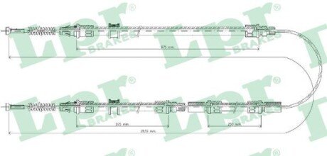 Тросик стояночного тормоза lpr C0298B на Форд Транзит 4