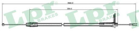 Тросик стояночного тормоза lpr C0415B на Мерседес W168 (а160)