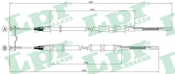 Тросик стояночного тормоза LPR C0559B