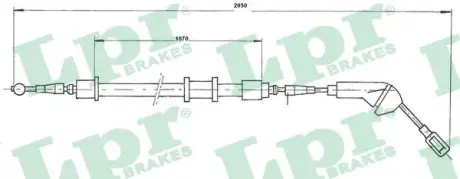 Тросик стояночного тормоза LPR C0582B