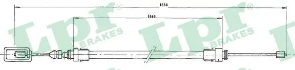 Тросик стояночного тормоза LPR C0625B