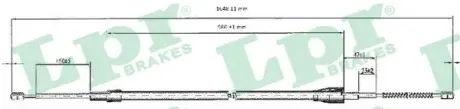Тросик стояночного тормоза LPR C0812B