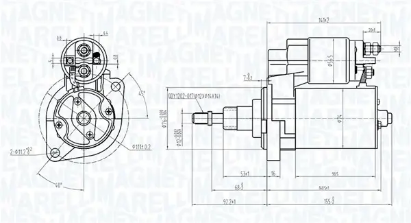 MAGNETI MARELLI VW Стартер (новий) PASSAT -97 Magneti Marelli 063720601010 (фото 1)