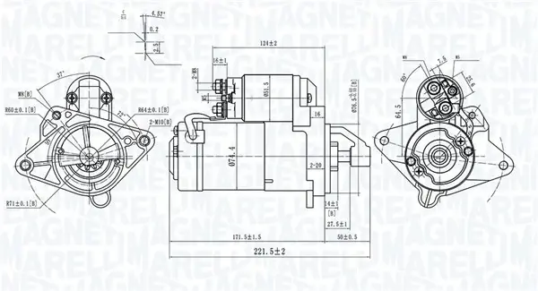 MAGNETI MARELLI RENAULT Стартер Espace IV, Grand Scenic III, Laguna II,III, Master III, Megane III, Trafic II, Opel Vivaro, Movano, Nissan Magneti Marelli 063721415010 (фото 1)