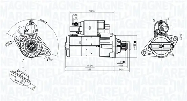 MAGNETI MARELLI VW Стартер CADDY III 10-, GOLF VI 08-, T5 09-, TOURAN 05-, AUDI, SEAT magneti marelli 063725561010