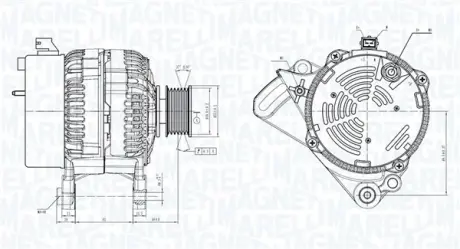 MAGNETI MARELLI VW Генератор SEAT, SKODA 91- Magneti Marelli 063730733010