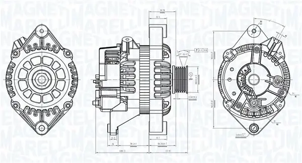 MAGNETI MARELLI OPEL Генератор ASCONA C 1,8I 1982-1988 1,8S 1986-1988 ASTRA F 1,8I 1992-1998 2,0I 1992-1998 CALIBRA A 2,0 magneti marelli 063730861010