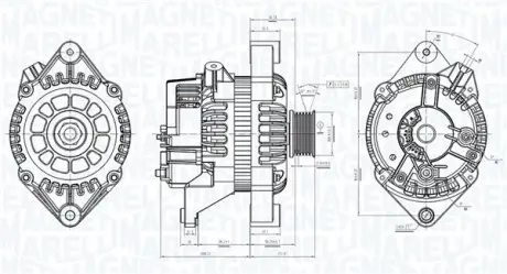 MAGNETI MARELLI OPEL Генератор ASCONA C 1,8I 1982-1988 1,8S 1986-1988 ASTRA F 1,8I 1992-1998 2,0I 1992-1998 CALIBRA A 2,0 magneti marelli 063730861010
