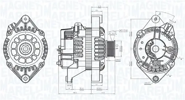 MAGNETI MARELLI OPEL генератор (новий) ASTRA F magneti marelli 063731053010
