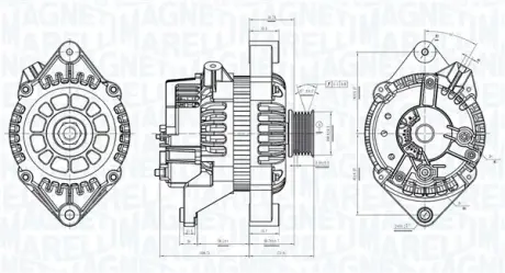 MAGNETI MARELLI OPEL генератор (новий) ASTRA F magneti marelli 063731053010