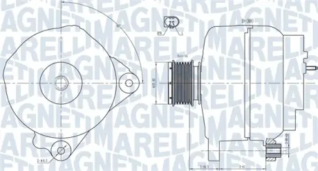 MAGNETI MARELLI JEEP Генератор SEAT, VW, AUDI, DODGE, FORD, CHRYSLER magneti marelli 063731763010 Додж