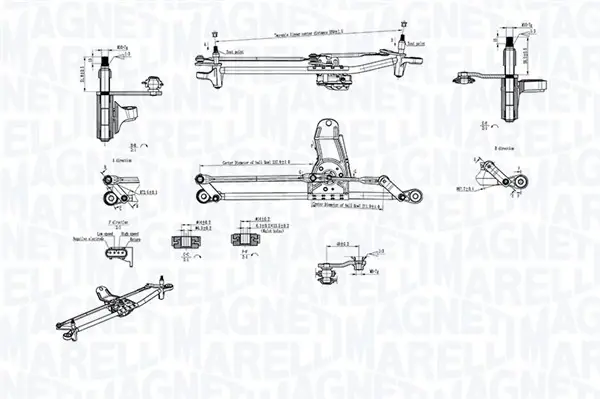 MAGNETI MARELLI BMW Трапеція склоочисника (з двиг.) X5 (E53) Magneti Marelli 064351729010 (фото 1)