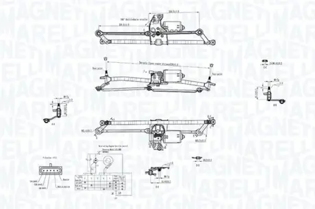 MAGNETI MARELLI FIAT Трапеція склоочисника (з двигуном) DOBLO magneti marelli 064351763010 Фиат Добло
