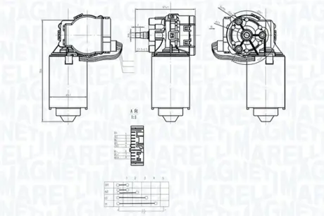 MAGNETI MARELLI FIAT Двигун склоочисника DUCATO 98- magneti marelli 064373400010