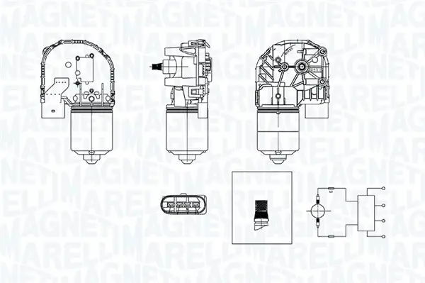 Мотор склоочисника Magneti Marelli 064377600010 (фото 1)