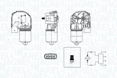 Мотор склоочисника magneti marelli 064377600010 Фольксваген Туран