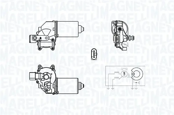 MAGNETI MARELLI BMW Двигун склоочисника X1 (E84) magneti marelli 064378400010