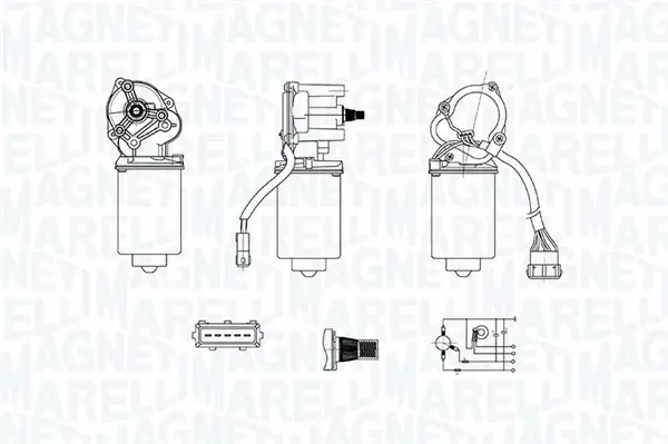 MAGNETI MARELLI CITROEN Двигун склоочисника JUMPY I 95-, JUMPY II 07-, LANCIA, FIAT magneti marelli 064378600010