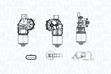 Мотор склоочисника magneti marelli 064380000010
