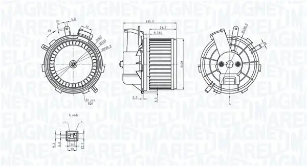 MAGNETI MARELLI CITROEN Вентилятор салона Jumper, Fiat Ducato, Peugeot Boxer 06- magneti marelli 069412236010