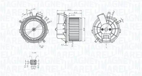 MAGNETI MARELLI CITROEN Вентилятор салона Jumper, Fiat Ducato, Peugeot Boxer 06- magneti marelli 069412236010