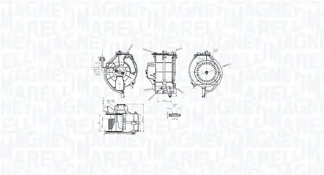 MAGNETI MARELLI AUDI Вентилятор салону A6 Allroad C6, A6 C6 Avant, SKODA OCTAVIA III magneti marelli 069412759010