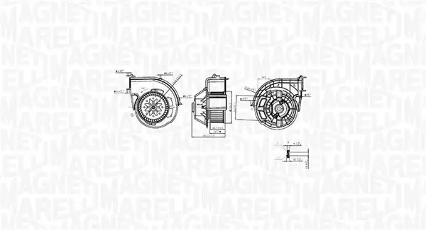 MAGNETI MARELLI BMW Вентилятор салона X5 F15, X6 F16 06- magneti marelli 069412761010
