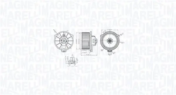 MAGNETI MARELLI TOYOTA Вентилятор салону AVENSIS 1.6, 2.0, 2.2, 2.4 03-, COROLLA magneti marelli 069412768010