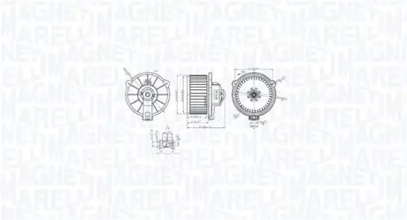 MAGNETI MARELLI TOYOTA Вентилятор салону AVENSIS 1.6, 2.0, 2.2, 2.4 03-, COROLLA magneti marelli 069412768010 Тойота Королла е110