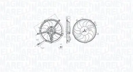 MAGNETI MARELLI MINI Вентилятор радіатор (з дифузором) MINI (R56), MINI Roadster (R59) Magneti Marelli 069422851010