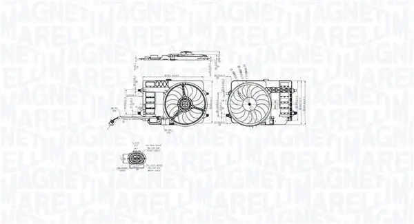 MAGNETI MARELLI MINI Вентилятор радіатора (з дифузором) MINI (R50, R53) magneti marelli 069422859010