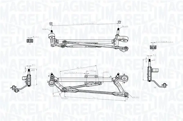 MAGNETI MARELLI OPEL Трапеція склоочисника (без двиг.) CORSA D 06- magneti marelli 085570702010