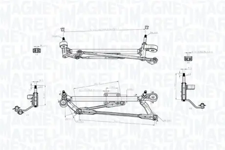 MAGNETI MARELLI OPEL Трапеція склоочисника (без двиг.) CORSA D 06- magneti marelli 085570702010 Опель Корса д