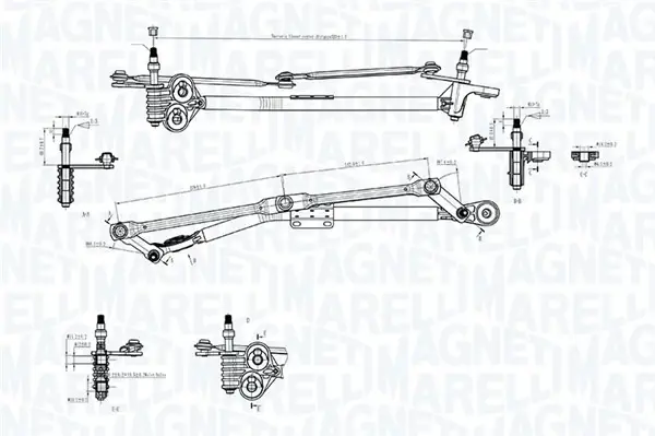 Механізм склоочисника в зборі Magneti Marelli 085570727010 (фото 1)