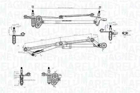 Механізм склоочисника в зборі Magneti Marelli 085570727010