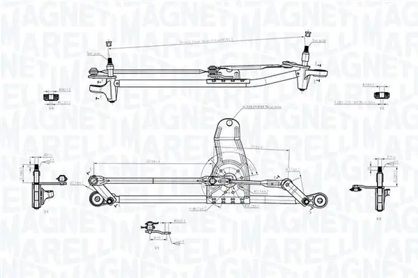 MAGNETI MARELLI BMW Трапеція склоочисника (без двиг.) X5 (E53) magneti marelli 085570729010