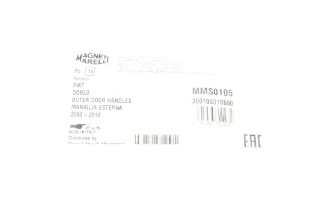 MMS0105 Ручка дверная magneti Marelli 350105010500