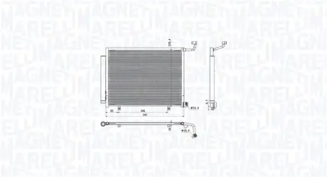 MAGNETI MARELLI FORD Радіатор кондиціонера (конденсатор) FIESTA VII 1.1 17- magneti marelli 350203105000