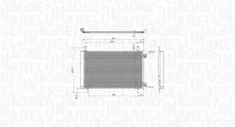 MAGNETI MARELLI CITROEN Радіатор кондиціонера (конденсатор) C4 III 1.2, 1.5 20-, PEUGEOT, OPEL, VAUXHALL magneti marelli 350203105500