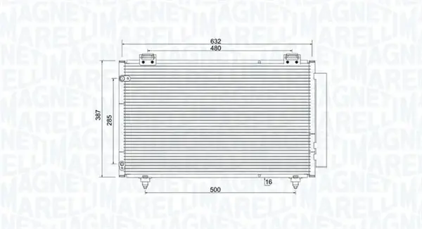 MAGNETI MARELLI TOYOTA Радіатор кондиціонера (конденсатор) COROLLA 1.4-2.0 01- Magneti Marelli 350203925000 (фото 1)