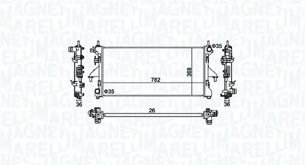 Радіатор інтеркулера Magneti Marelli 350213126900 (фото 1)