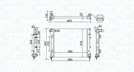 Радіатор інтеркулера Magneti Marelli 350213151100