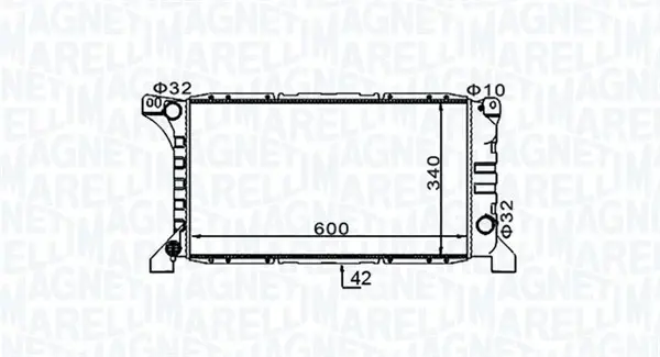 Радіатор охолодження двигуна Magneti Marelli 350213154200 (фото 1)