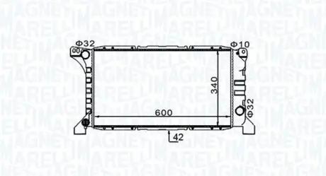 Радіатор охолодження двигуна Magneti Marelli 350213154200