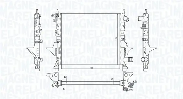 Радіатор інтеркулера Magneti Marelli 350213171800 (фото 1)