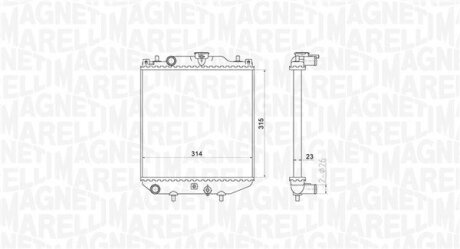 Радиатор охлаждения двигателя magneti Marelli 350213180300