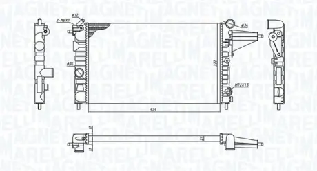 MAGNETI MARELLI радіатор OPEL VECTRA A 1.6 magneti marelli 350213189100